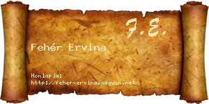Fehér Ervina névjegykártya