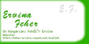 ervina feher business card